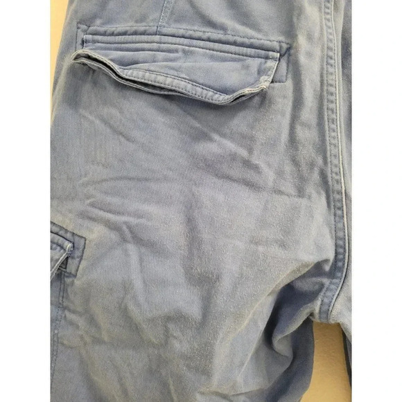 Timberland Mens Classic Cargo Chino Light Blue Distressed Shorts Size 33 - Picture 8 of 12